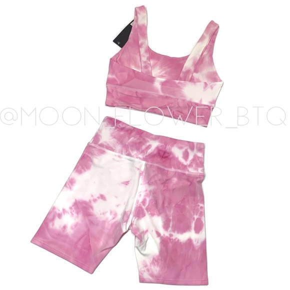 Kimberly Pink Cloud Tie-Dye Workout Set - Picture 4 of 14